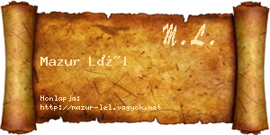 Mazur Lél névjegykártya